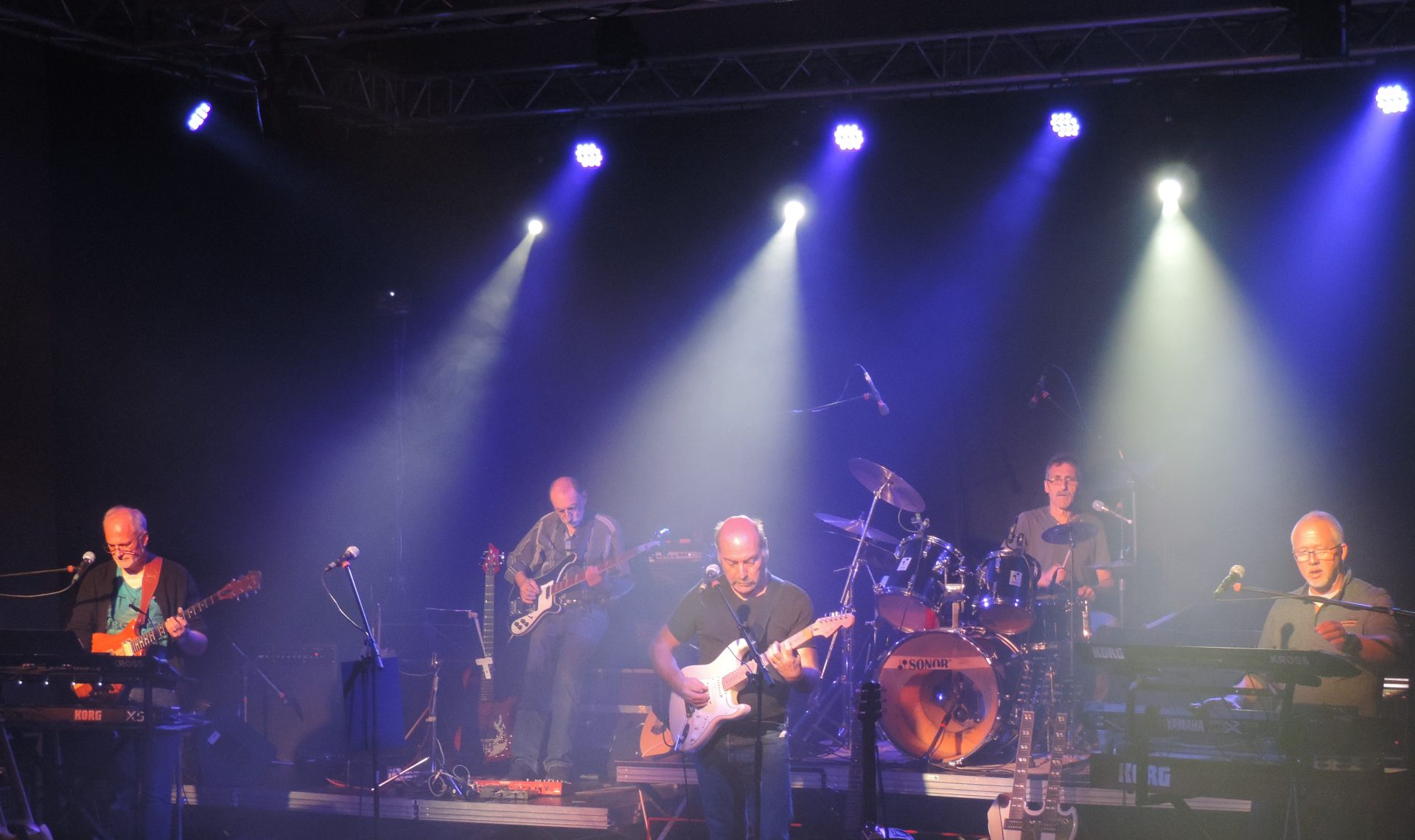 Groupe de musiciens en concert